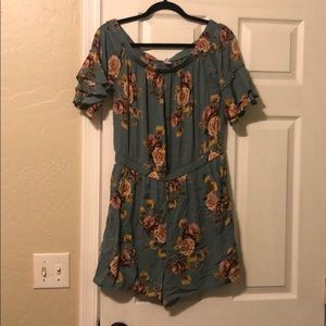 Blue floral romper from Target